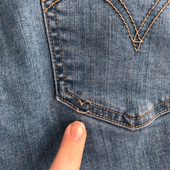 LEVI'S Mile High Super Skinny Jeans High Rise Distressed Light Wash StretchDenim - Picture 6 of 8